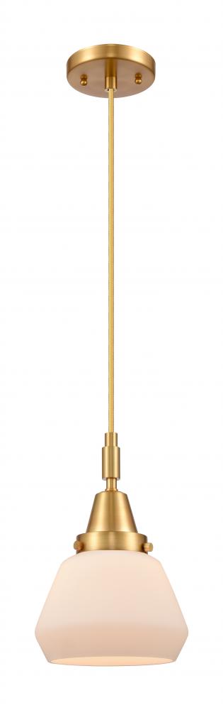 Fulton - 1 Light - 7 inch - Satin Gold - Mini Pendant