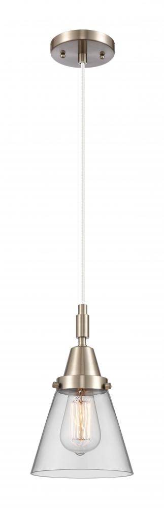 Cone - 1 Light - 6 inch - Brushed Satin Nickel - Mini Pendant