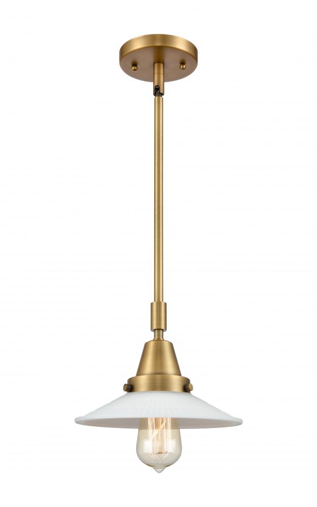 Halophane - 1 Light - 9 inch - Brushed Brass - Mini Pendant