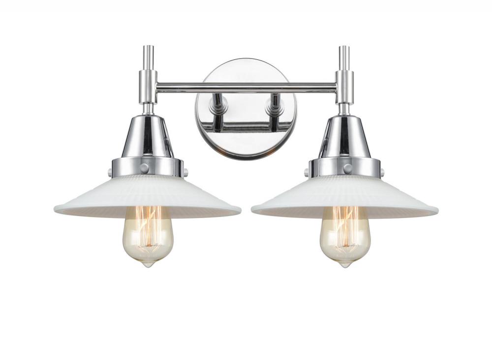 Halophane - 2 Light - 18 inch - Polished Chrome - Bath Vanity Light