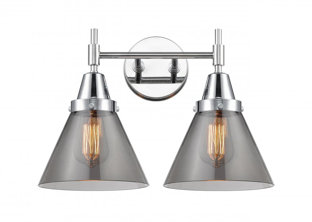 Cone - 2 Light - 17 inch - Polished Chrome - Bath Vanity Light
