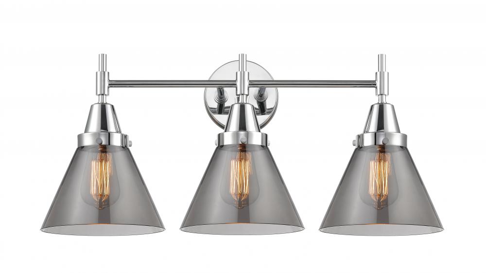 Cone - 3 Light - 26 inch - Polished Chrome - Bath Vanity Light