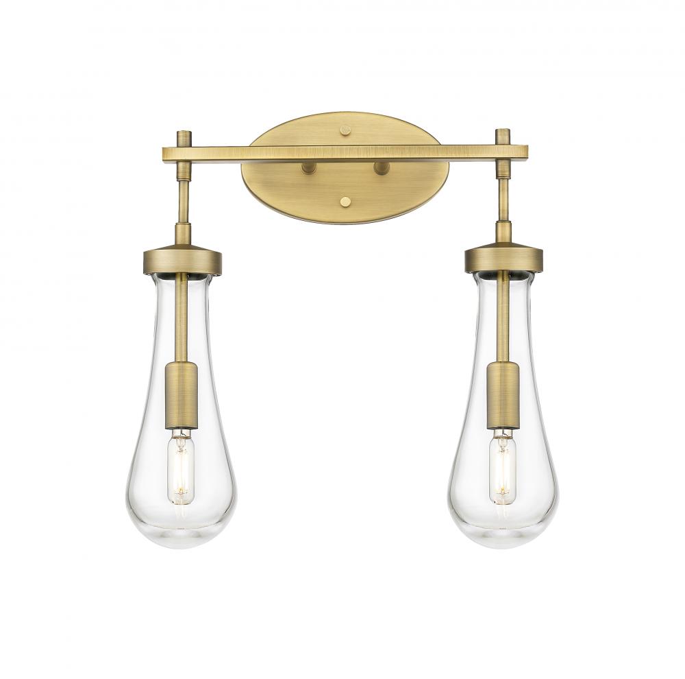 Owego - 2 Light - 17 inch - Brushed Brass - Bath Vanity Light