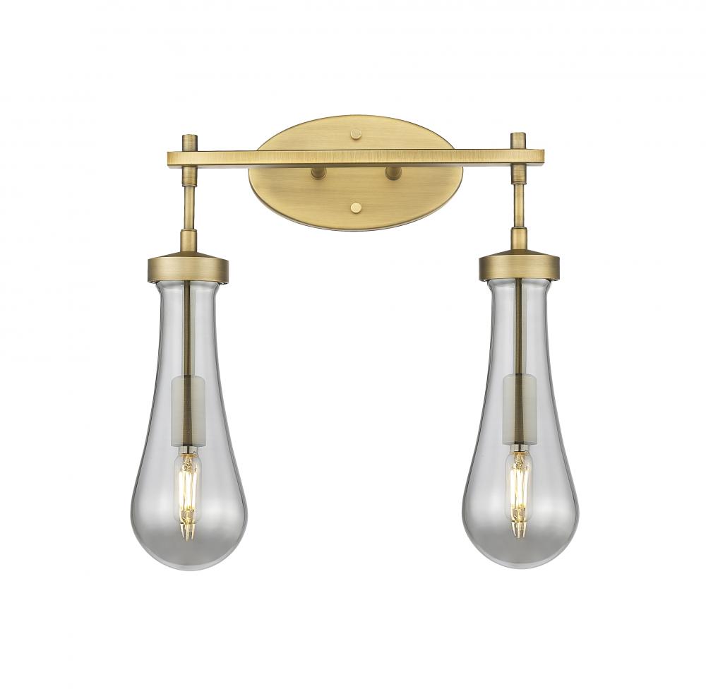 Owego - 2 Light - 17 inch - Brushed Brass - Bath Vanity Light