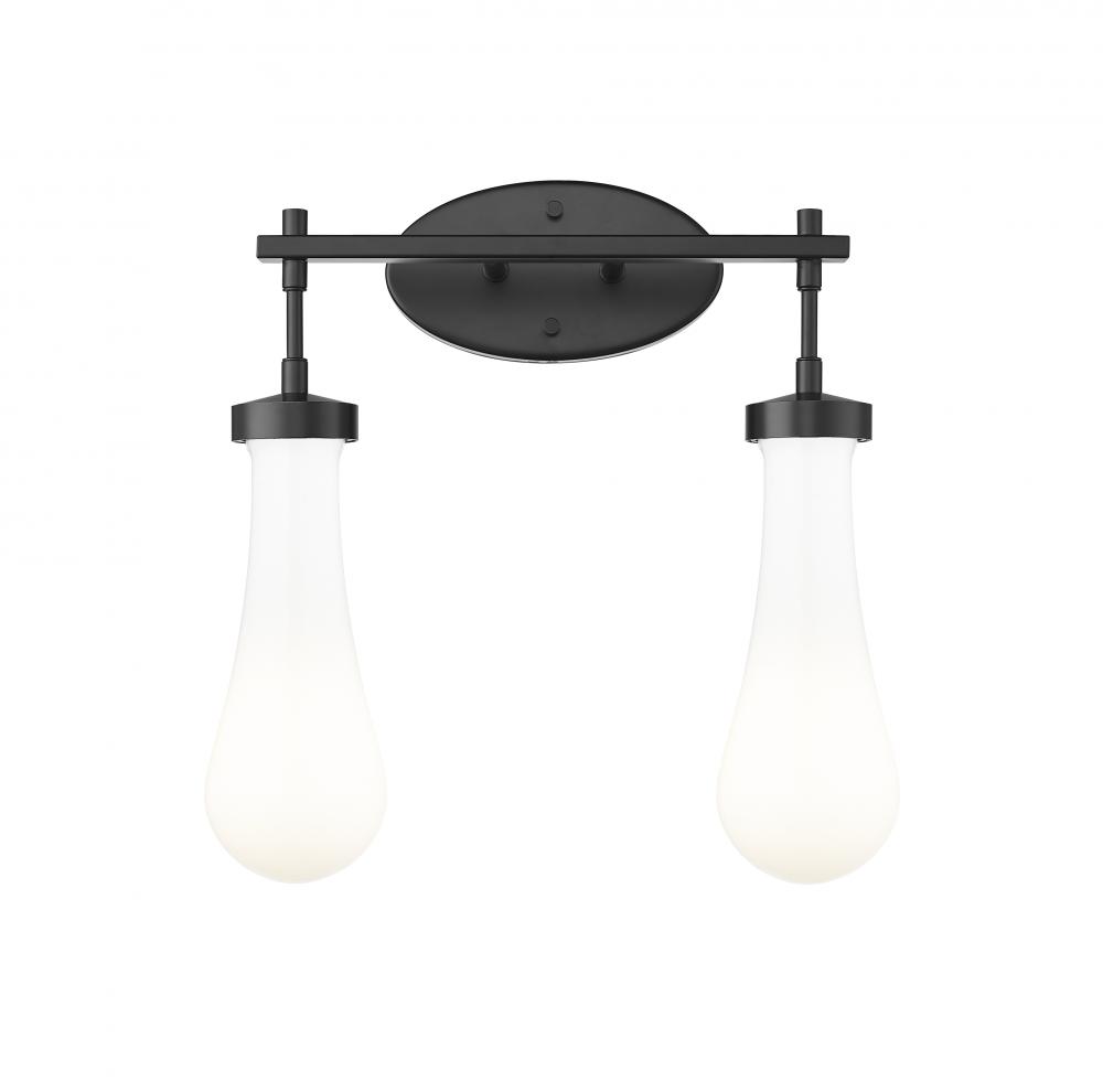Owego - 2 Light - 17 inch - Matte Black - Bath Vanity Light