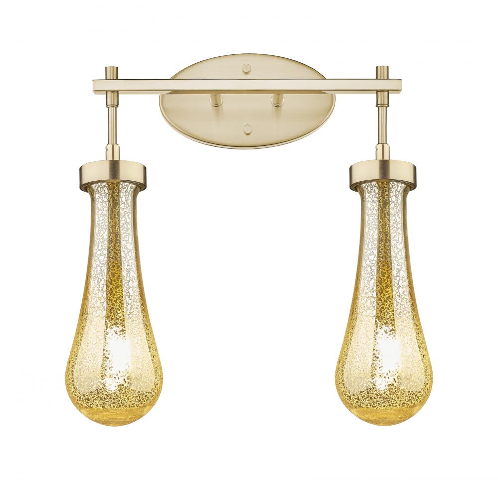 Owego - 2 Light - 17 inch - Champagne Bronze - Bath Vanity Light