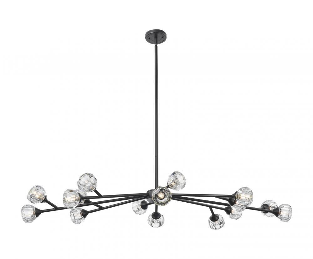 Aurora - 16 Light - 48 inch - Matte Black - Chandelier