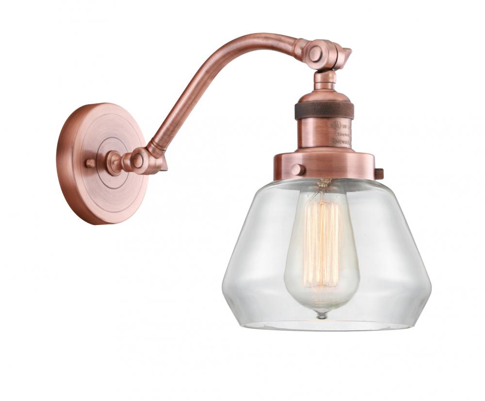 Fulton - 1 Light - 7 inch - Antique Copper - Adjustable Sconce