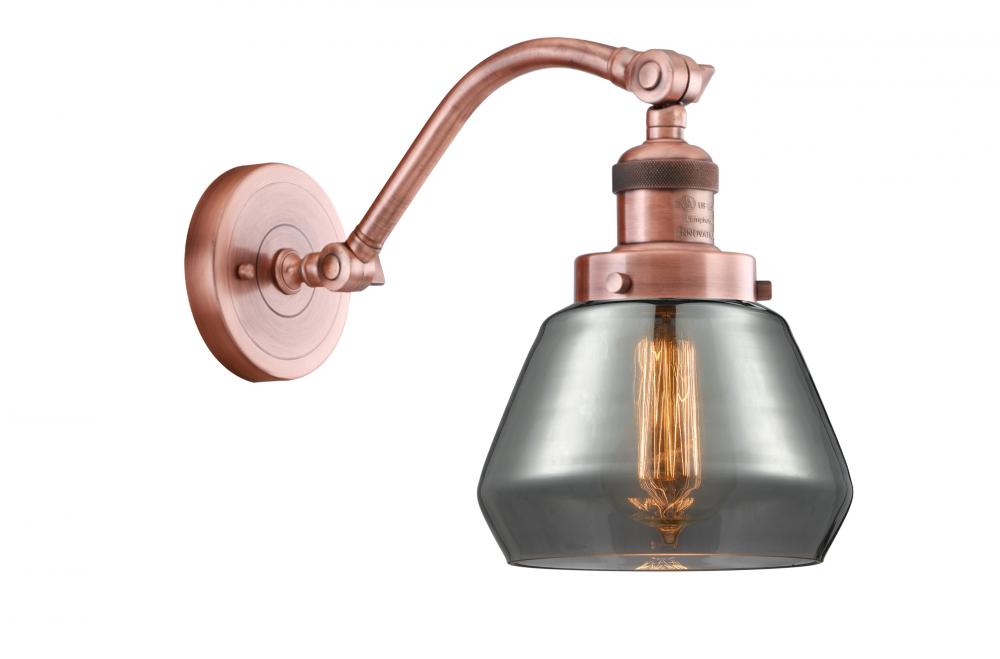 Fulton - 1 Light - 7 inch - Antique Copper - Adjustable Sconce