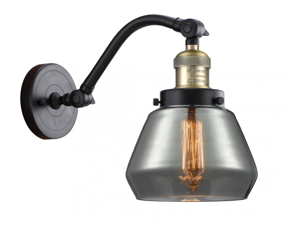Fulton - 1 Light - 7 inch - Black Antique Brass - Adjustable Sconce