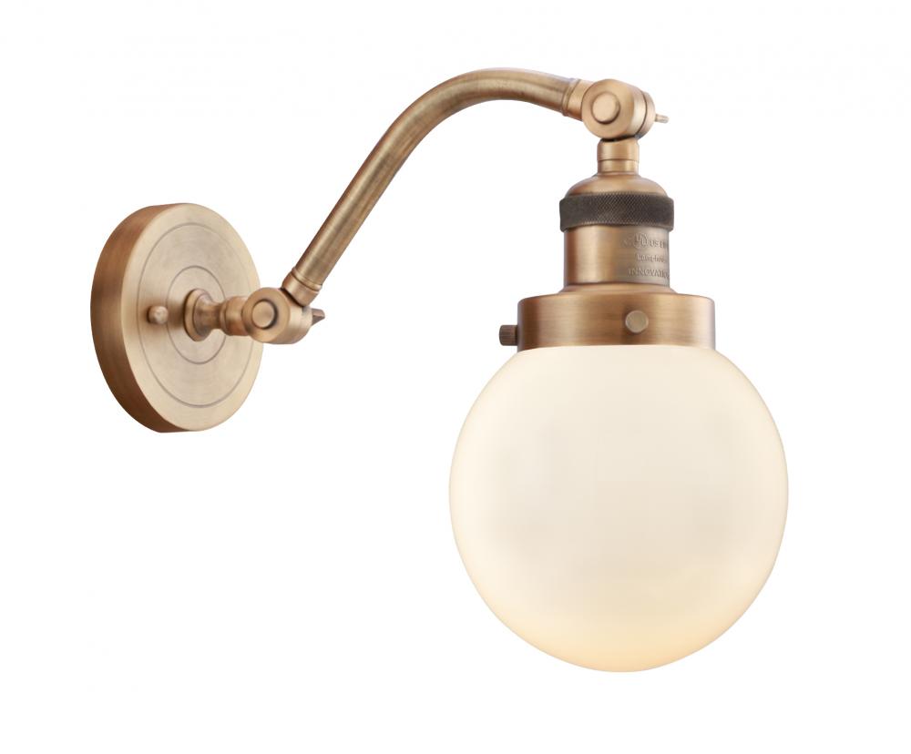 Beacon - 1 Light - 6 inch - Brushed Brass - Adjustable Sconce