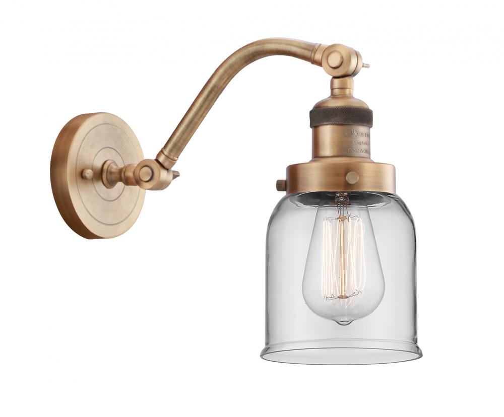 Bell - 1 Light - 5 inch - Brushed Brass - Adjustable Sconce
