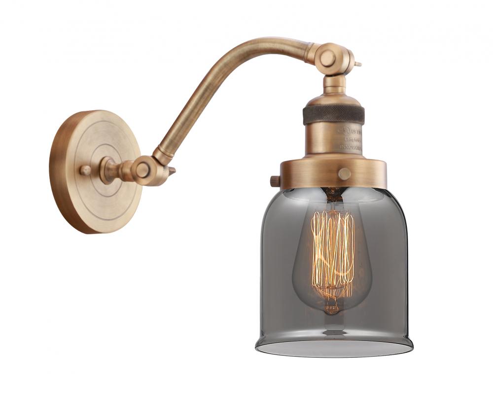 Bell - 1 Light - 5 inch - Brushed Brass - Adjustable Sconce
