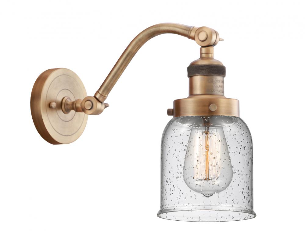 Bell - 1 Light - 5 inch - Brushed Brass - Adjustable Sconce