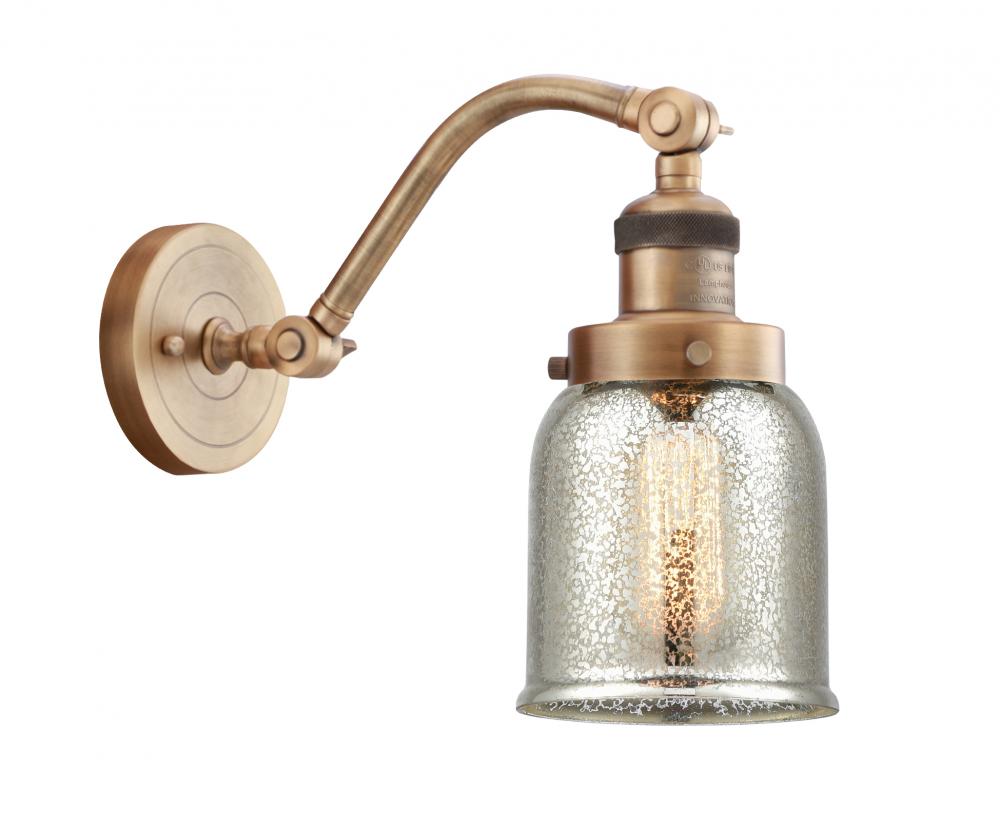 Bell - 1 Light - 5 inch - Brushed Brass - Adjustable Sconce