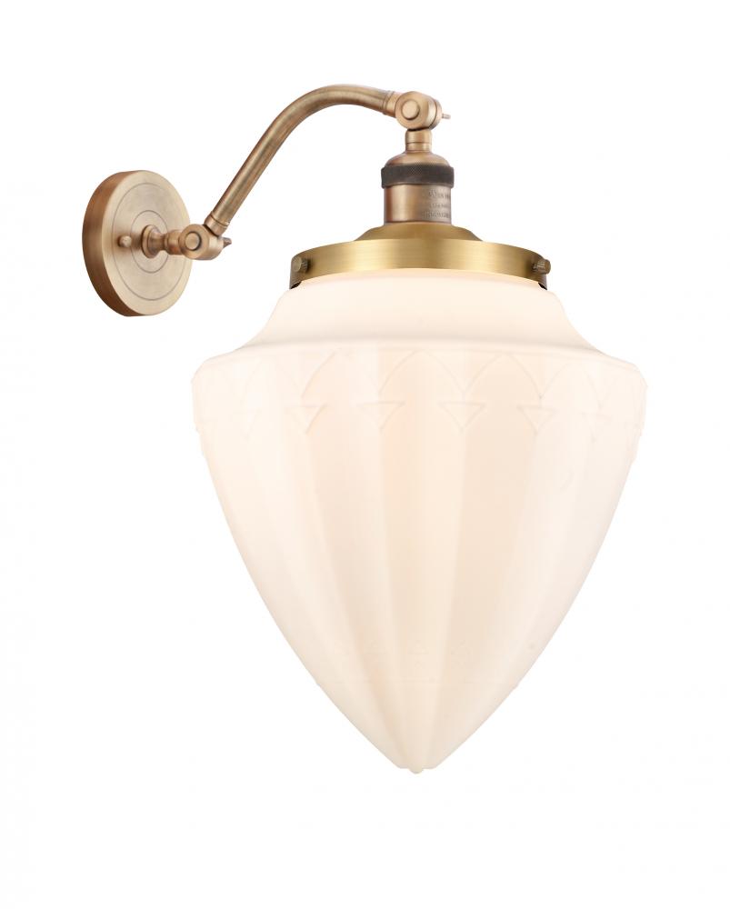 Bullet - 1 Light - 12 inch - Brushed Brass - Adjustable Sconce