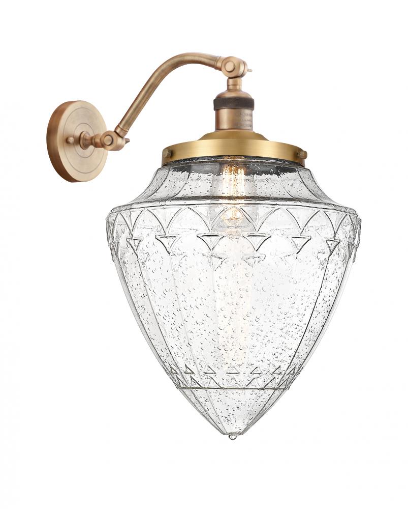 Bullet - 1 Light - 12 inch - Brushed Brass - Adjustable Sconce