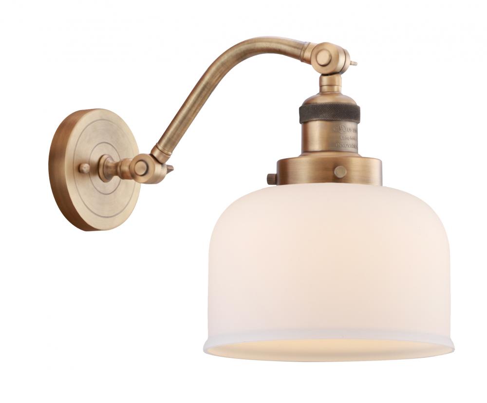 Bell - 1 Light - 8 inch - Brushed Brass - Adjustable Sconce