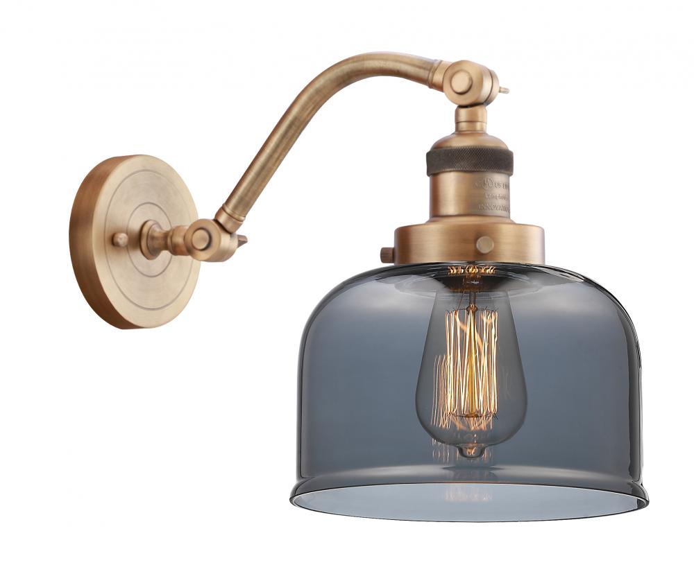 Bell - 1 Light - 8 inch - Brushed Brass - Adjustable Sconce