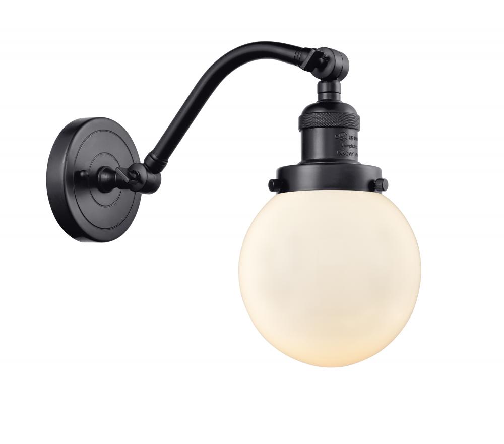 Beacon - 1 Light - 6 inch - Matte Black - Adjustable Sconce