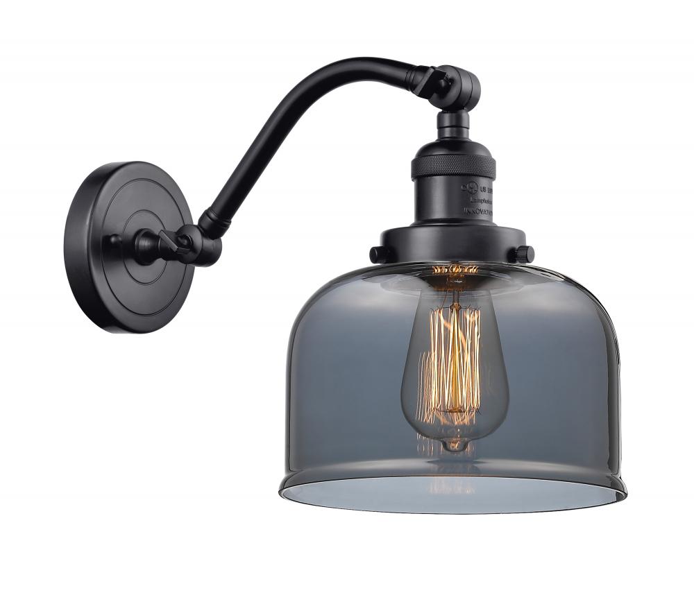Bell - 1 Light - 8 inch - Matte Black - Adjustable Sconce