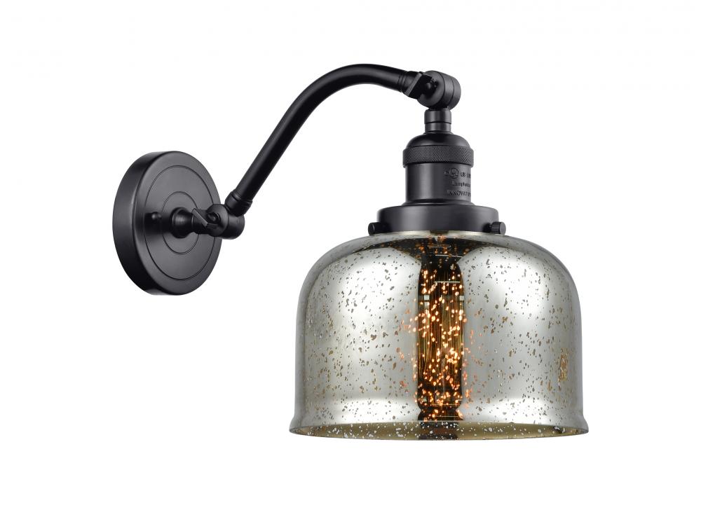 Bell - 1 Light - 8 inch - Matte Black - Adjustable Sconce