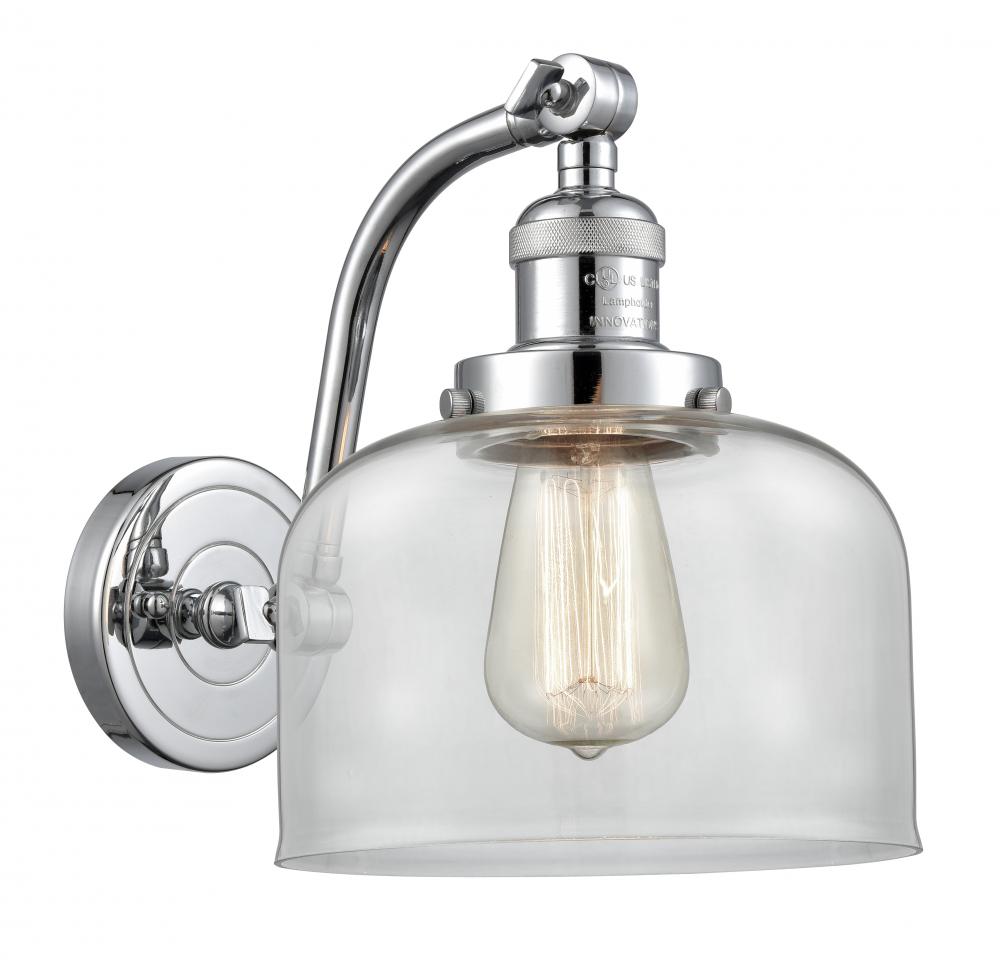 Bell - 1 Light - 8 inch - Polished Chrome - Adjustable Sconce