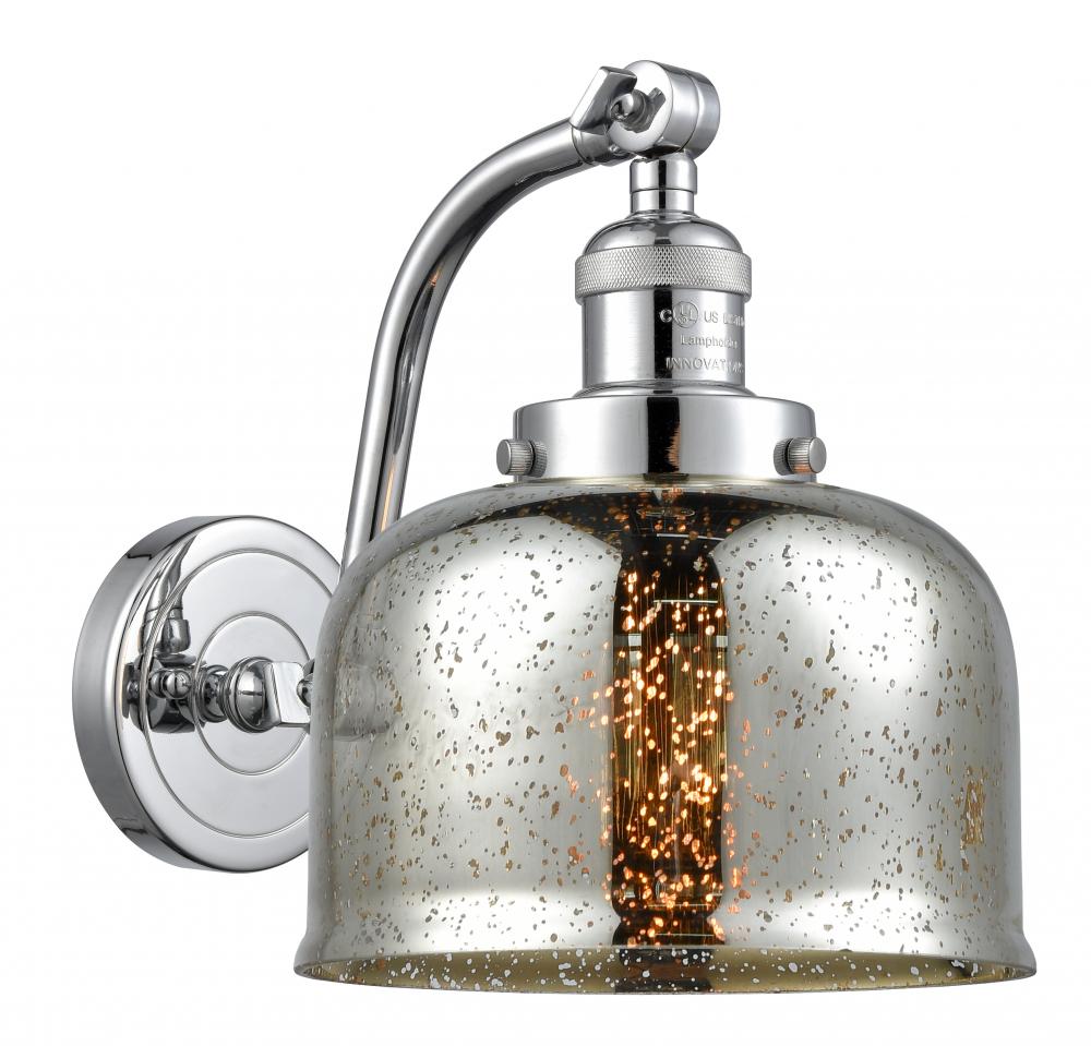 Bell - 1 Light - 8 inch - Polished Chrome - Adjustable Sconce