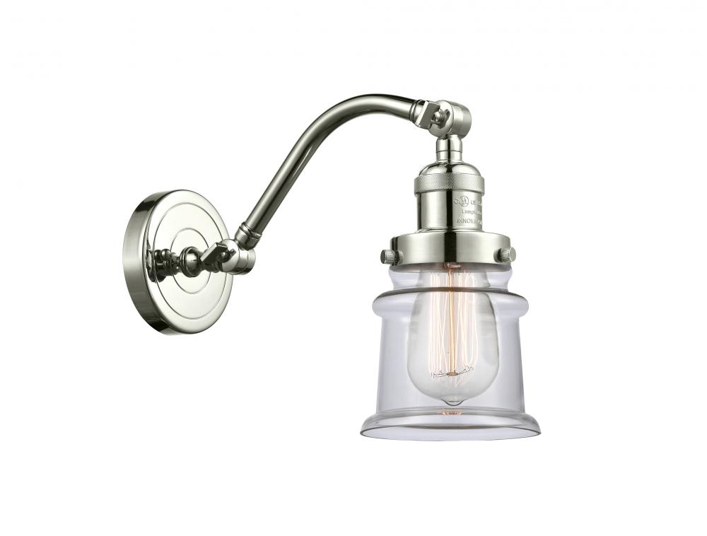 Canton - 1 Light - 7 inch - Polished Nickel - Adjustable Sconce