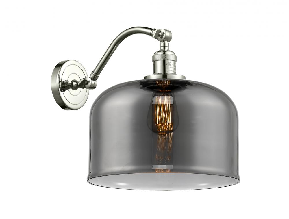 Bell - 1 Light - 12 inch - Polished Nickel - Adjustable Sconce