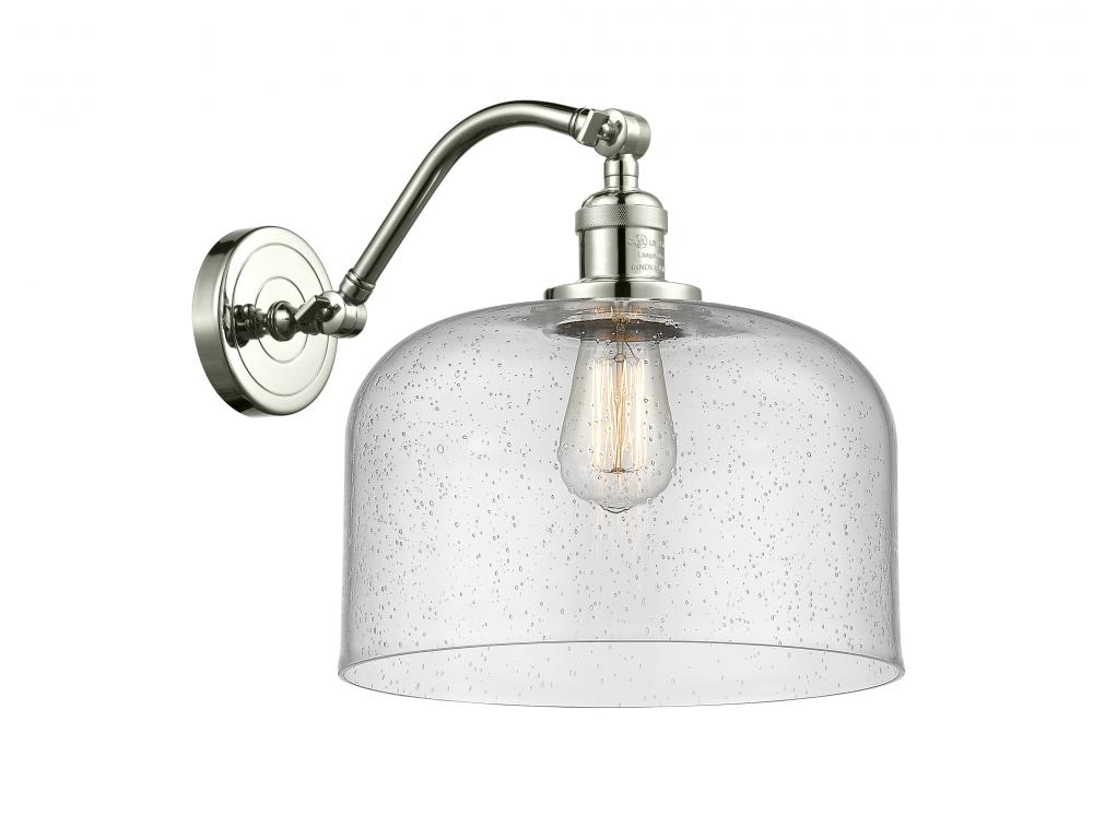 Bell - 1 Light - 12 inch - Polished Nickel - Adjustable Sconce