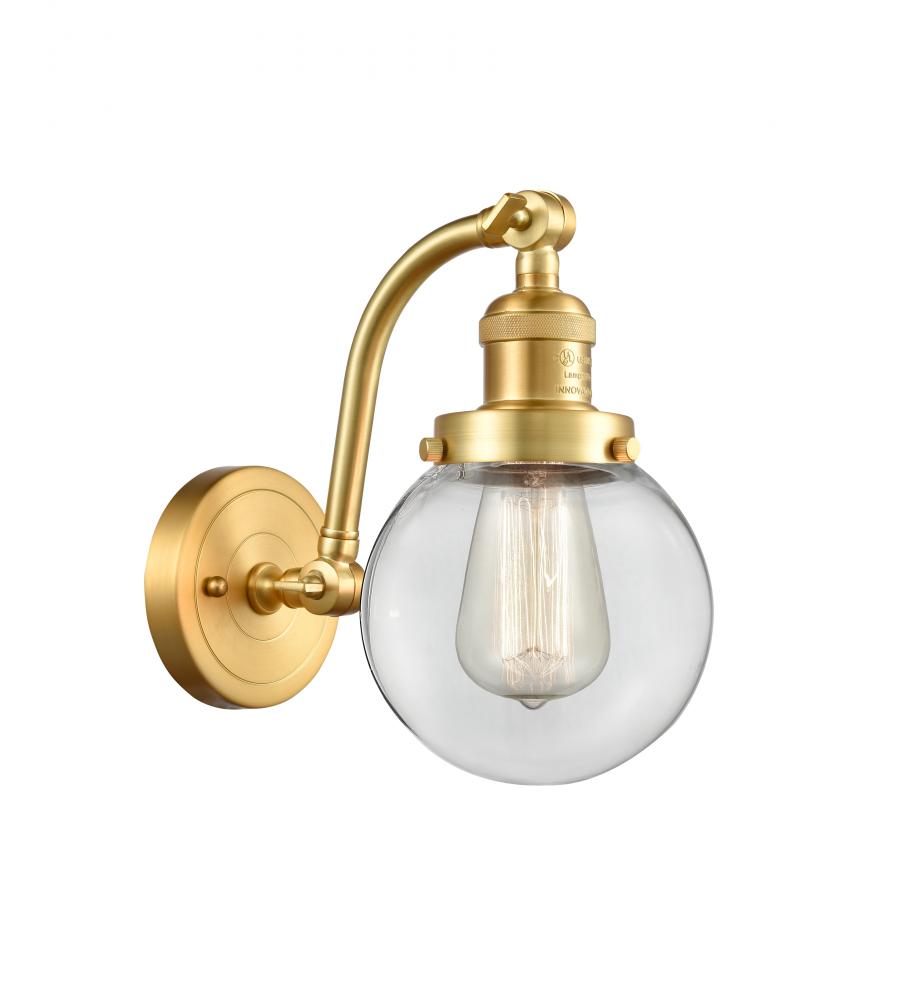Beacon - 1 Light - 6 inch - Satin Gold - Adjustable Sconce