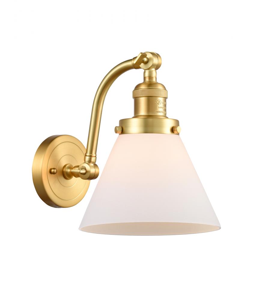 Cone - 1 Light - 8 inch - Satin Gold - Adjustable Sconce