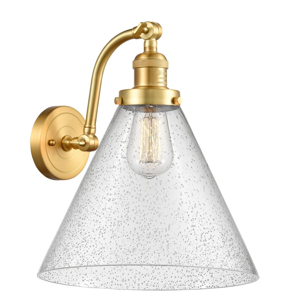 Cone - 1 Light - 12 inch - Satin Gold - Adjustable Sconce
