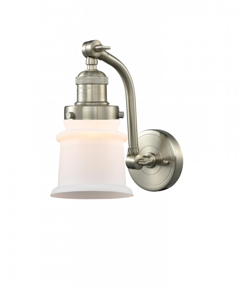 Canton - 1 Light - 7 inch - Brushed Satin Nickel - Adjustable Sconce