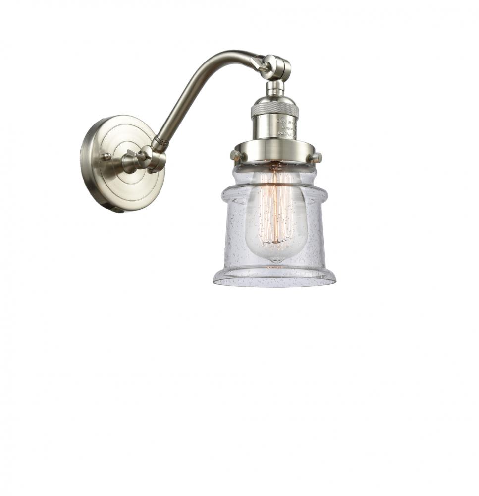 Canton - 1 Light - 7 inch - Brushed Satin Nickel - Adjustable Sconce