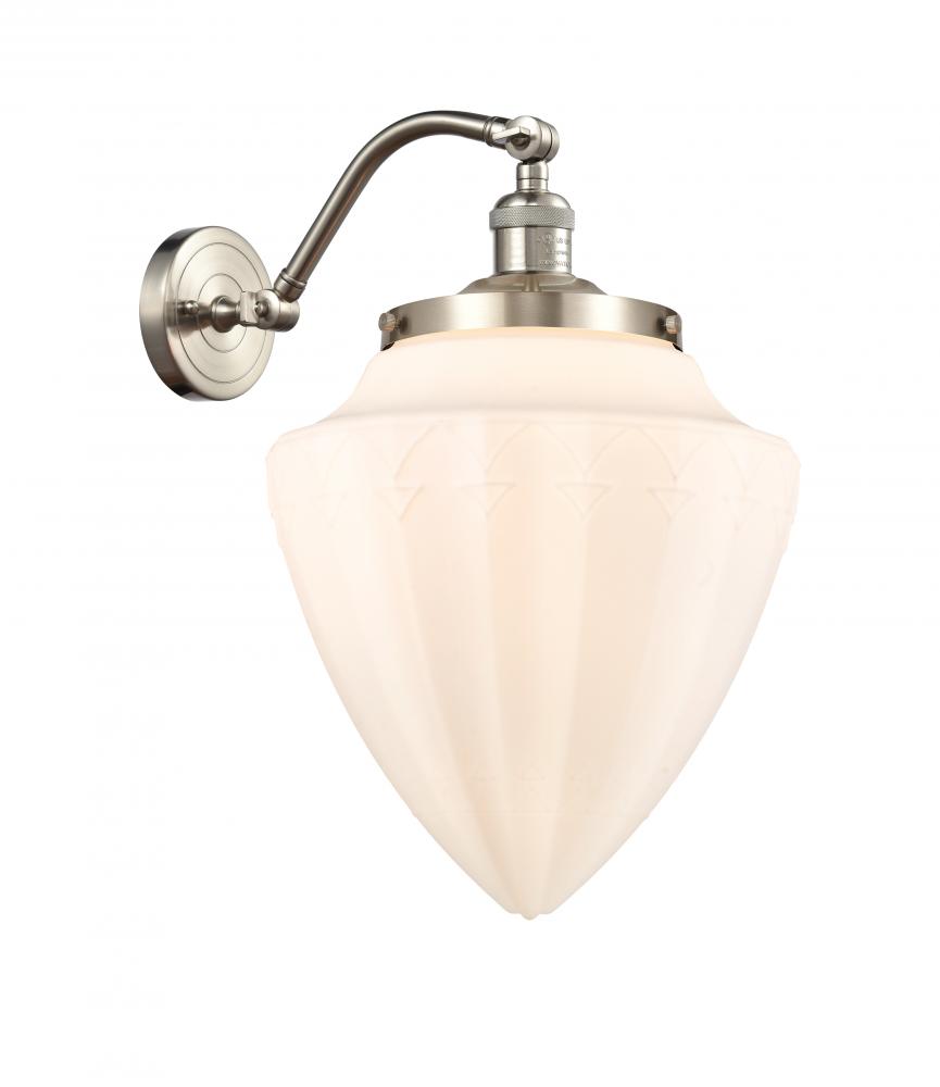 Bullet - 1 Light - 12 inch - Brushed Satin Nickel - Adjustable Sconce