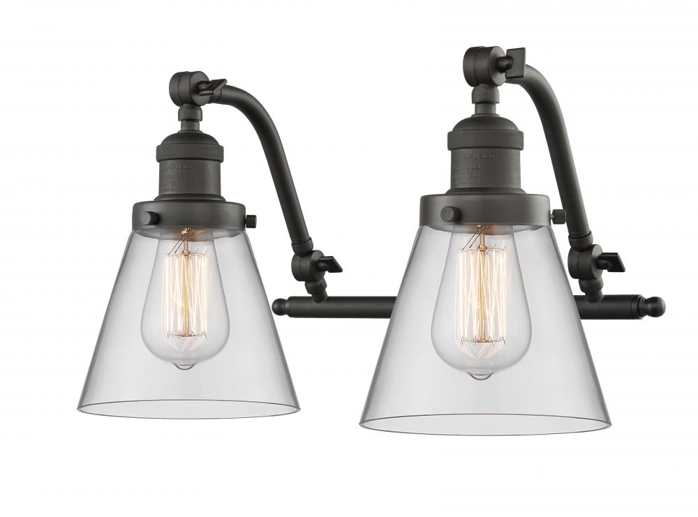 Cone - 2 Light - 18 inch - Oil Rubbed Bronze - Adjustable Bath Vanity Light