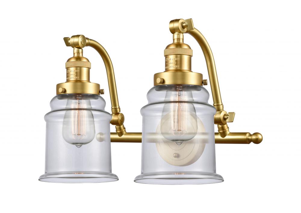 Canton - 2 Light - 18 inch - Satin Gold - Adjustable Bath Vanity Light