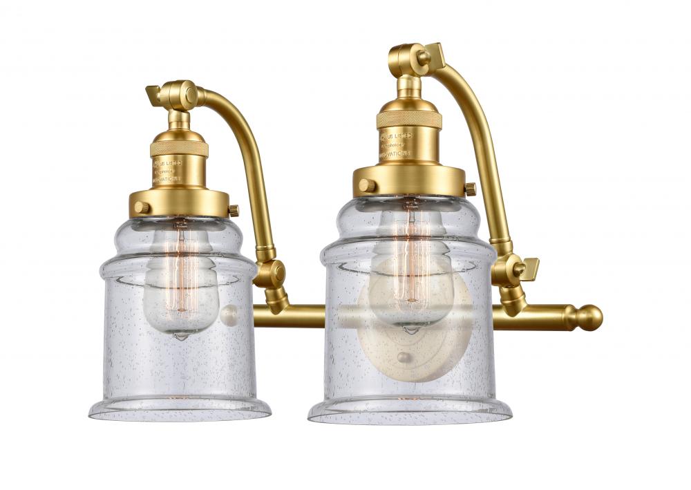Canton - 2 Light - 18 inch - Satin Gold - Adjustable Bath Vanity Light
