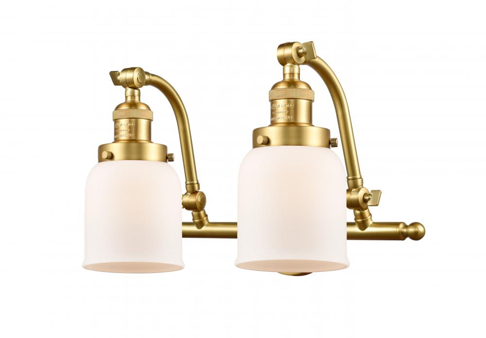 Bell - 2 Light - 18 inch - Satin Gold - Adjustable Bath Vanity Light
