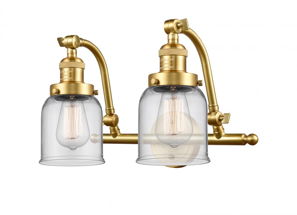 Bell - 2 Light - 18 inch - Satin Gold - Adjustable Bath Vanity Light