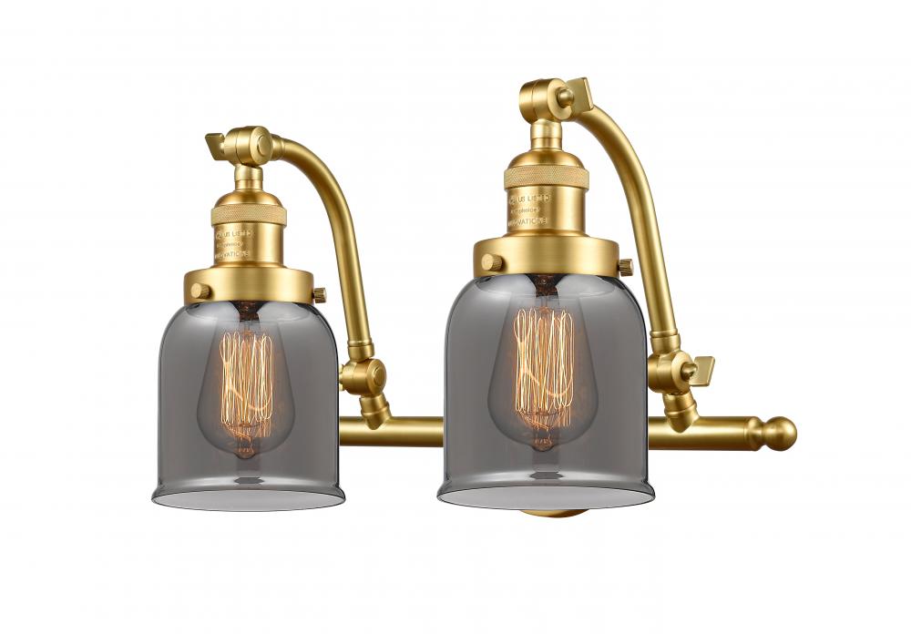 Bell - 2 Light - 18 inch - Satin Gold - Adjustable Bath Vanity Light