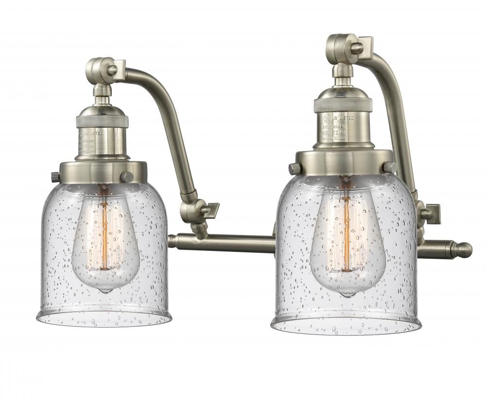 Bell - 2 Light - 18 inch - Brushed Satin Nickel - Adjustable Bath Vanity Light