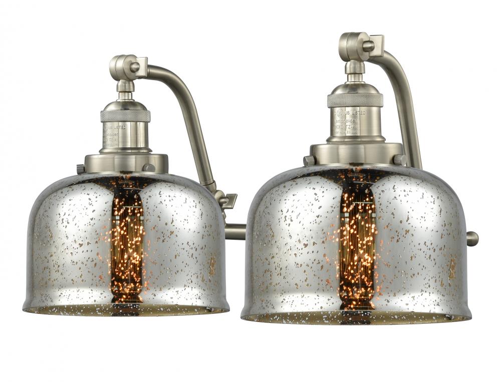 Bell - 2 Light - 18 inch - Brushed Satin Nickel - Adjustable Bath Vanity Light