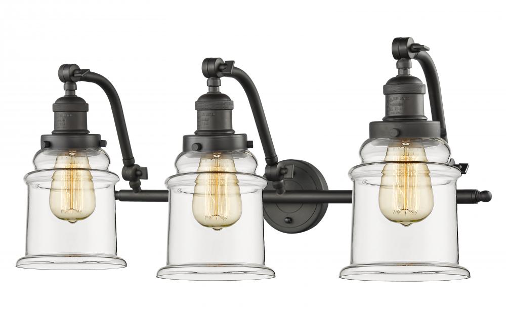 Canton - 3 Light - 28 inch - Oil Rubbed Bronze - Adjustable Bath Vanity Light