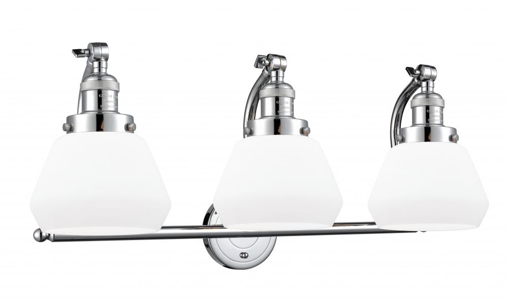 Fulton - 3 Light - 28 inch - Polished Chrome - Adjustable Bath Vanity Light