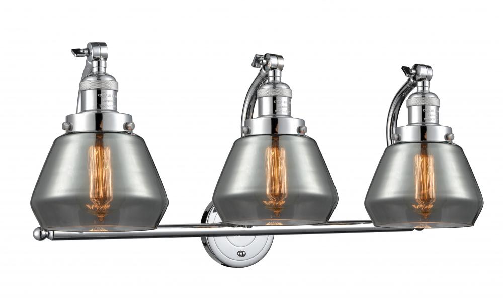 Fulton - 3 Light - 28 inch - Polished Chrome - Adjustable Bath Vanity Light