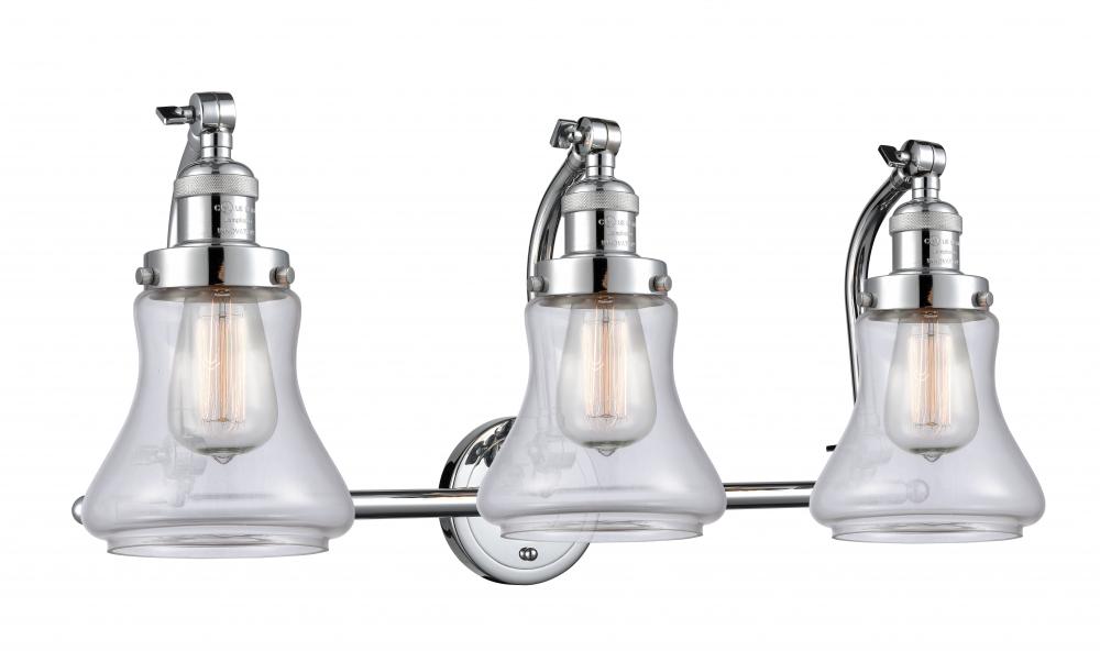 Bellmont - 3 Light - 28 inch - Polished Chrome - Adjustable Bath Vanity Light
