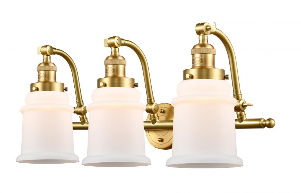 Canton - 3 Light - 28 inch - Satin Gold - Adjustable Bath Vanity Light